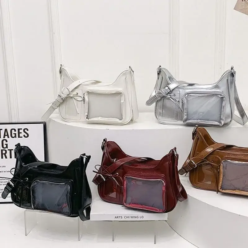 nouveau sac ita transparent école sac à bandoulière coréen y2k douleur sac à bandoulière japonais concepteur preppy sac à main sac à fermeture éclair