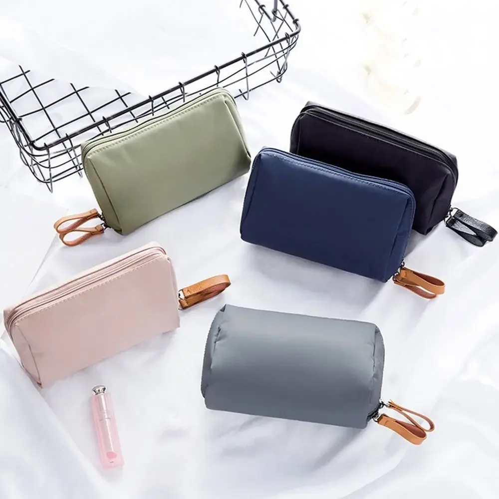 sac de maquillage portable pour femmes, 1 pièce, sac à cosmétiques, pochette pour pièces de monnaie, sac de rangement, mini sac de rouge à lèvres, petit sac de toilette, étui de rangement