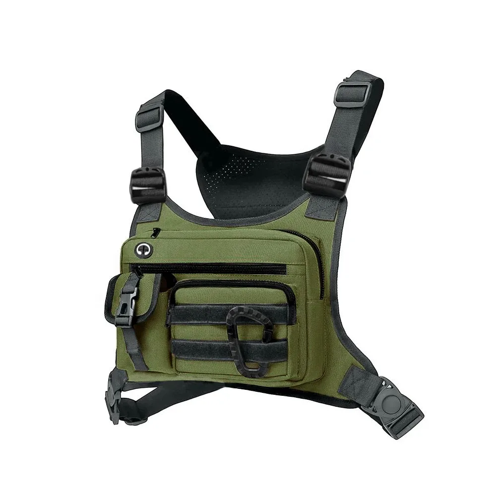 sac de poitrine tactique pour hommes, edc, antivol, imperméable, sac bandoulière, sac de poitrine pour le cyclisme, la course à pied, les activités de plein air, sac bandoulière