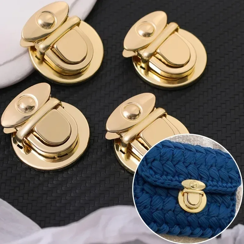 fermoir de verrouillage pour femmes, 5 pièces, fermoir pour sacs à main artisanaux, serrures à fermoir à pression en métal, attaches pour portefeuille, boucle de portefeuille