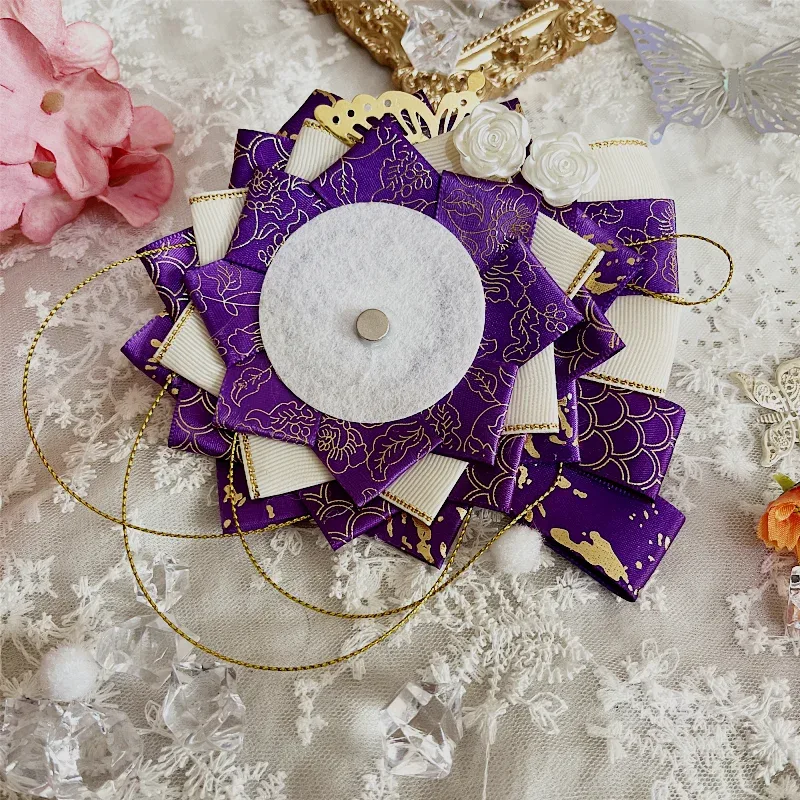 sac de cosplay ita de luxe, badges de remplissage de fleurs, porte-plateau de base pour sac à dos, broche en ruban, rosette décorative pour épingles d'exposition, 2023