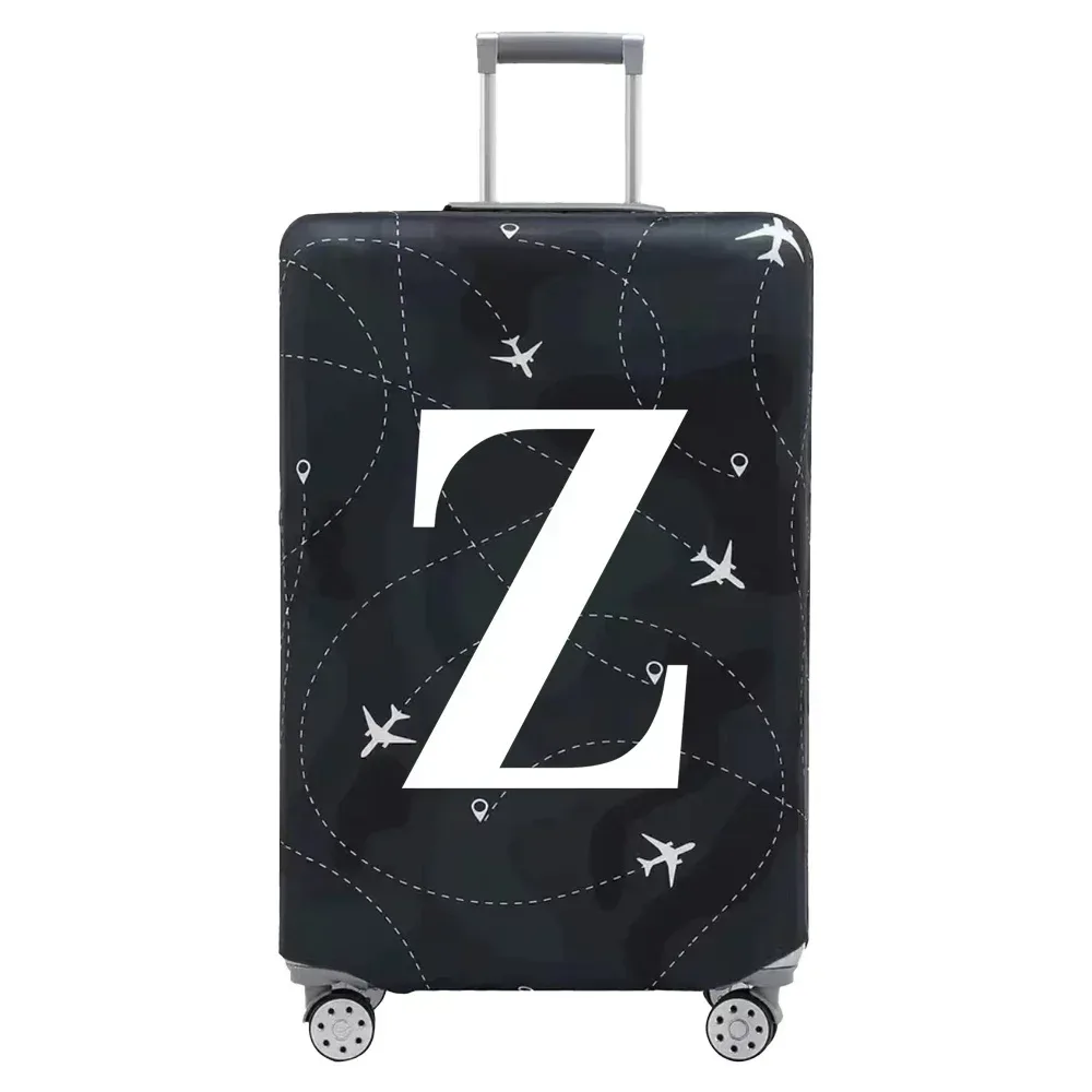 juste de protection en tissu pour bagages, housse anti-poussière anti-rayures, valise trempée pour sac de 18 à 32 pouces, lettre blanche, accessoires de voyage