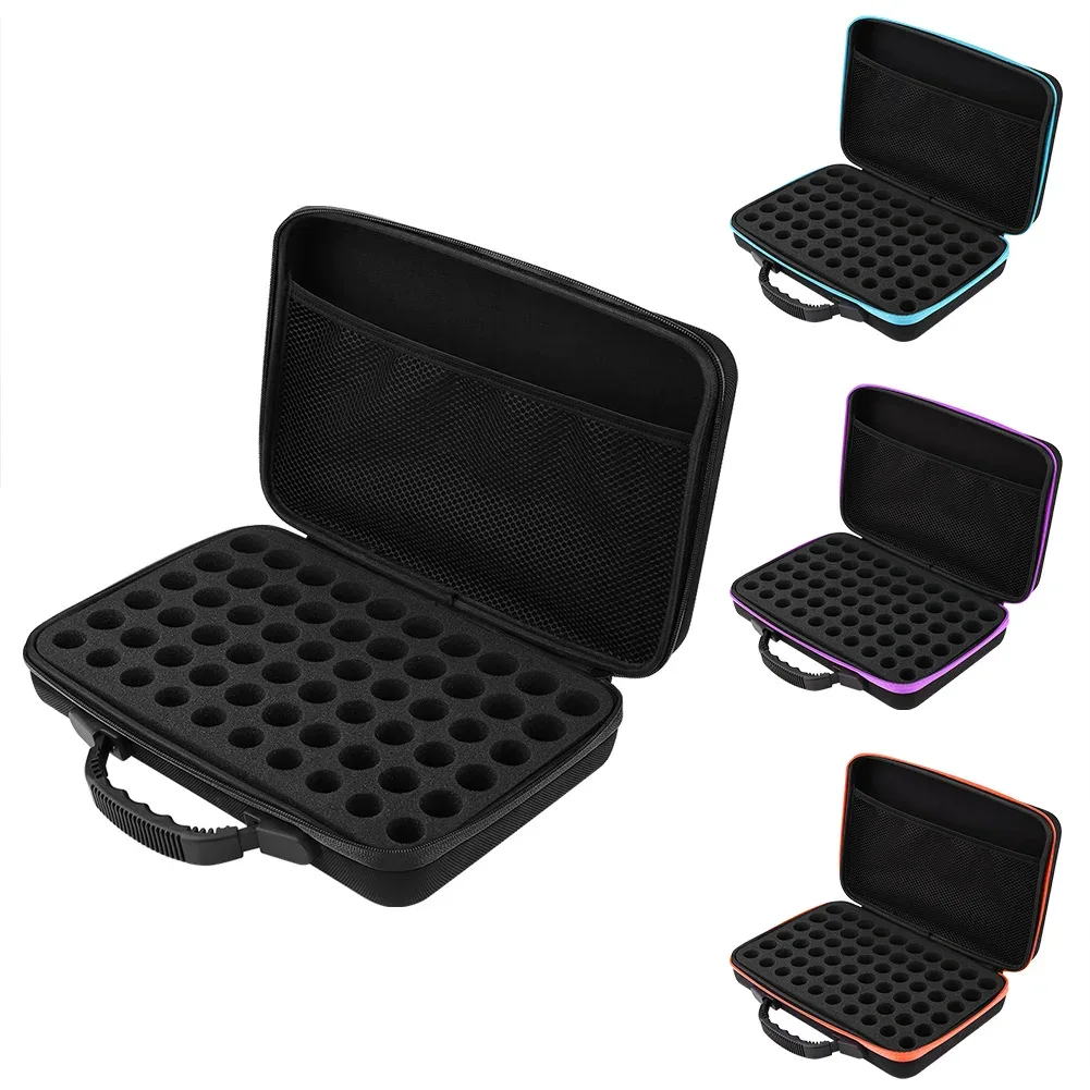 organisateur de stockage extérieur à coque rigide, mallette de transport d'huile essentielle, étui à coque rigide 60 bouteilles adapté aux bouteilles 5ml 15ml
