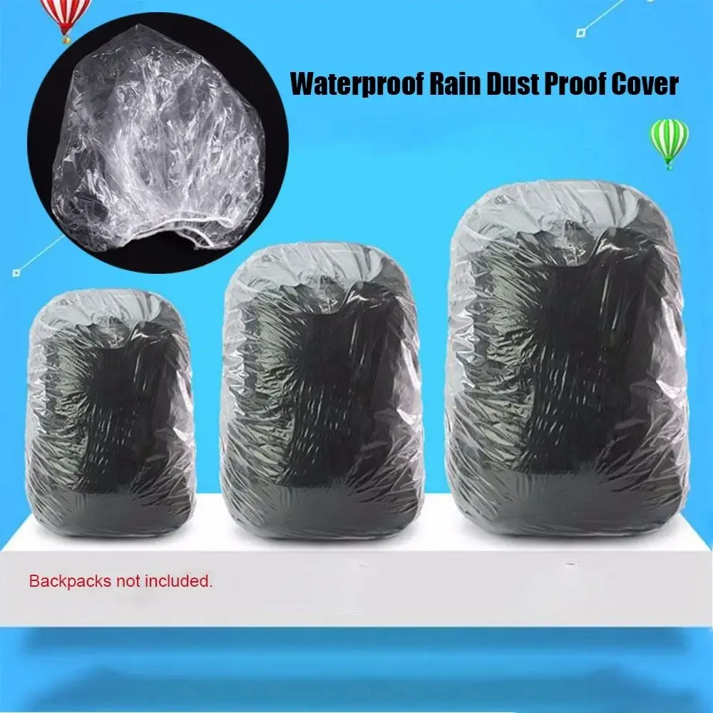housse de pluie jetable transparente en plastique pour sac à dos, accessoire de voyage de haute qualité