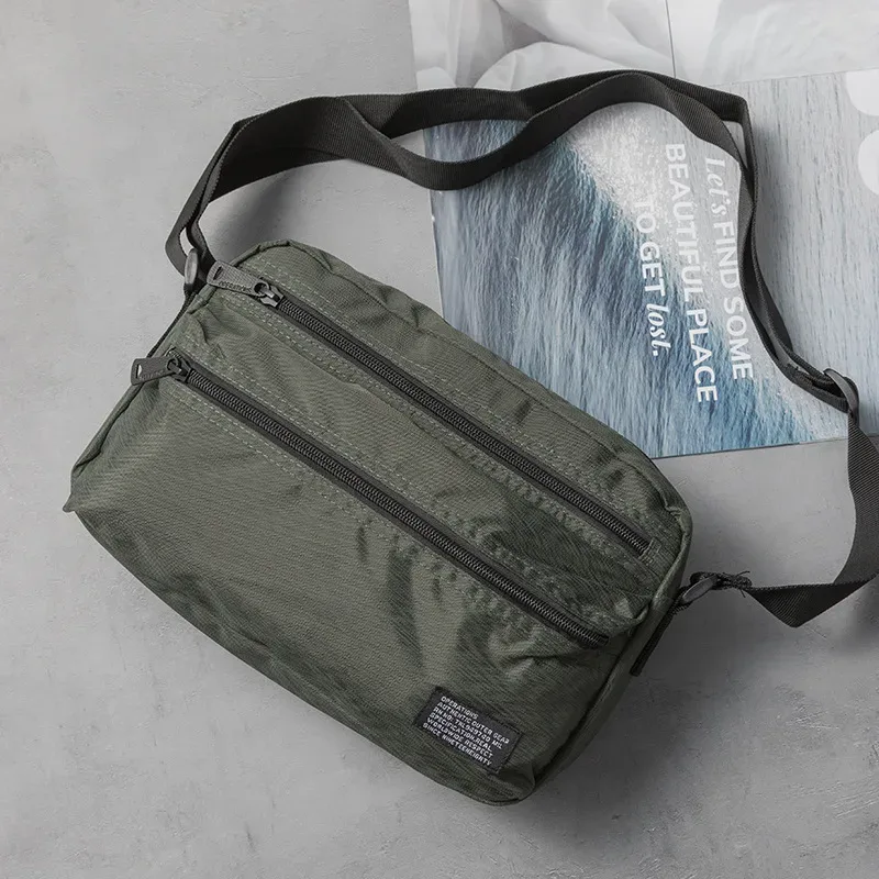 sac à bandoulière minimaliste pour hommes, sac messager d'inspiration japonaise, durable imperméable, voyage et usage quotidien, unisexe