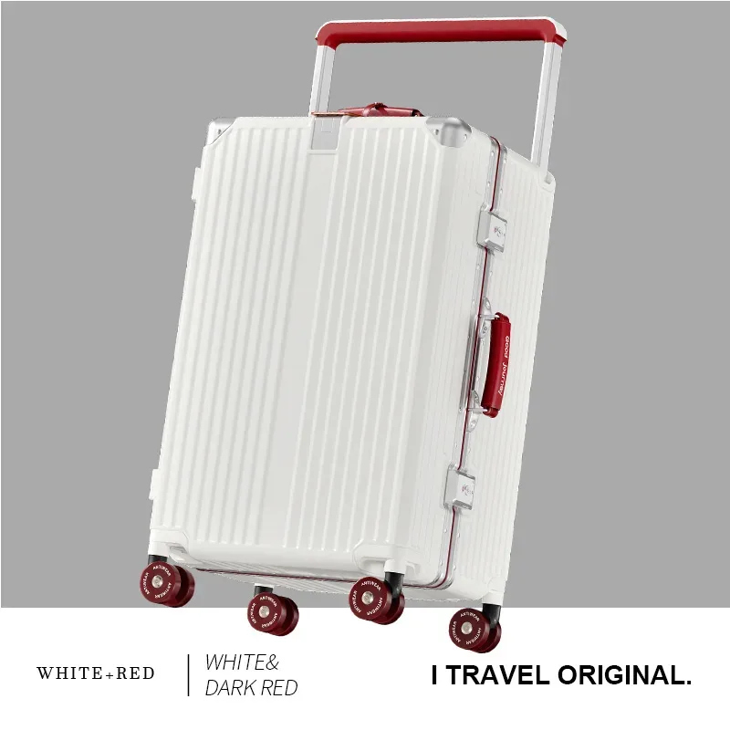bunnyfly valise large poignée valise de voyage hommes 20 24 bagage à main femmes pc cadre en aluminium boîtier de chariot