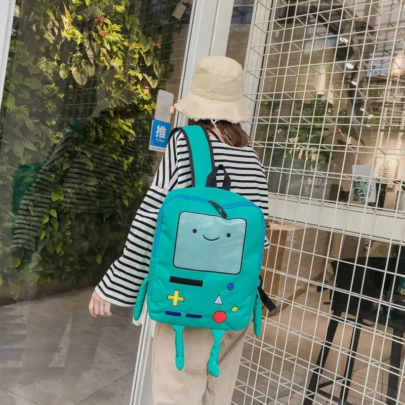 sac à dos robot dessin animé 3d kawaii, sac d'école en toile de 14 pouces, sac à dos d'extérieur unisexe à la mode pour étudiants, cadeau mignon pour la rentrée scolaire pour enfants