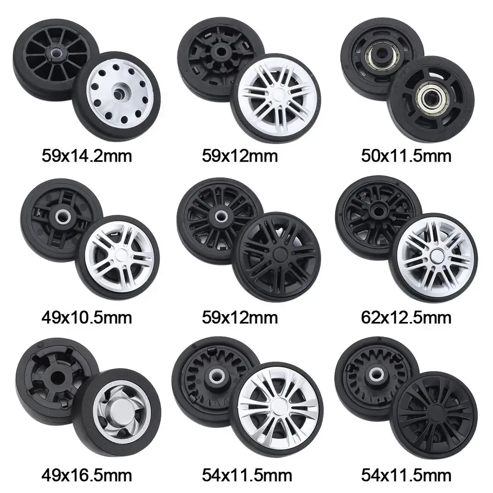 roues de remplacement universelles pour valise, résistantes à l'usure, silencieuses, avec vis, roues de bagages de voyage, accessoires de bagages