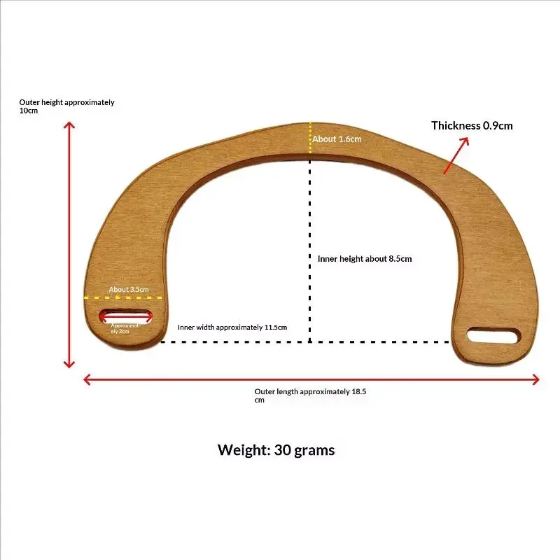 poignée de sac en bois, sangles carrées pour sacs, pièces de sac à main diy, poignée de remplacement classique pour sacs fourre-tout, accessoires pour sacs