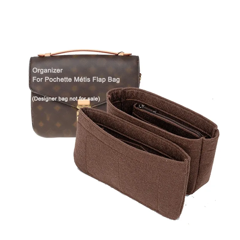 organisateur cosmétiques feutre marron clair voyage sac intérieur maquillage femmes pochette compression boîte transport