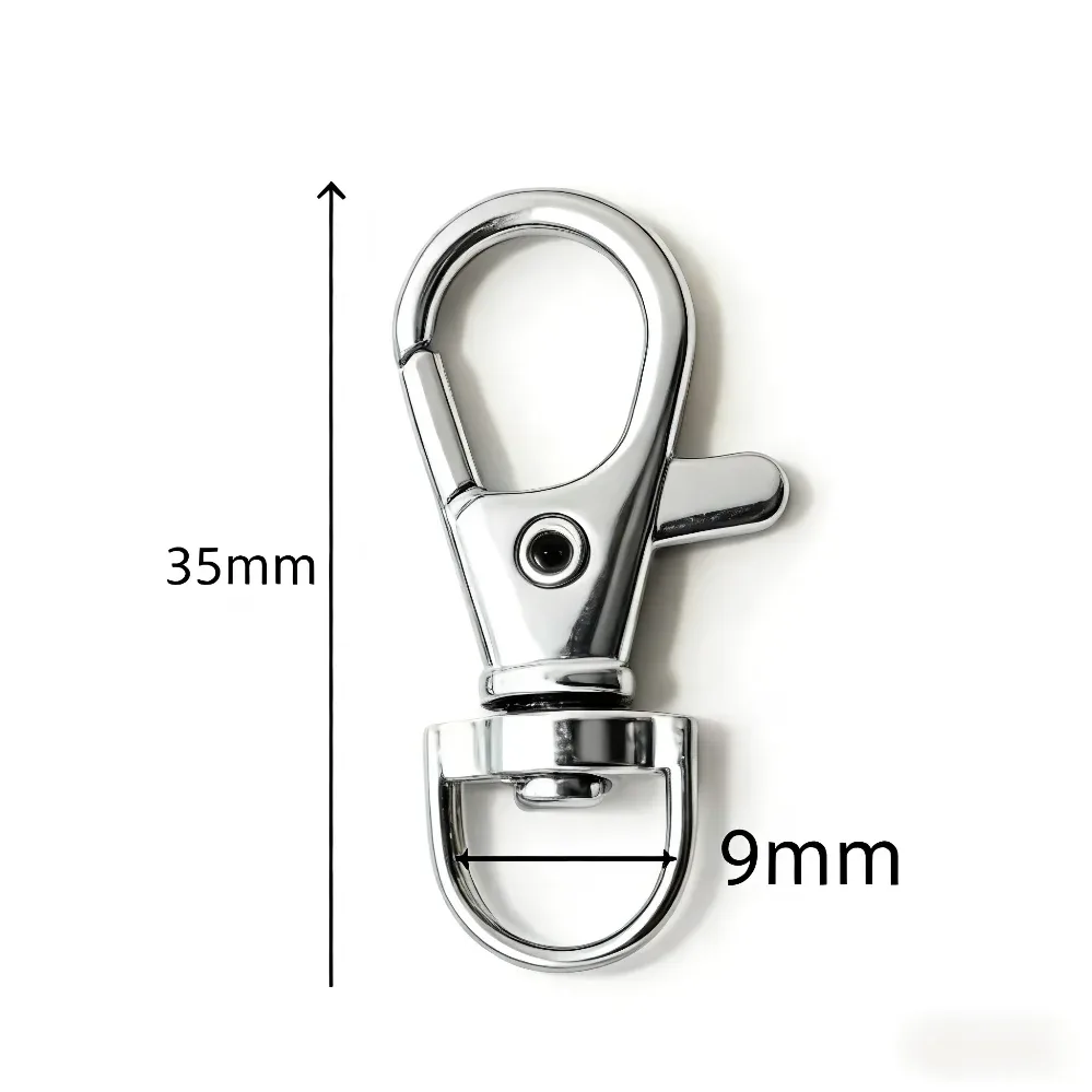 5/50/100pcs mousquetons pivotants, crochets de fixation pour lanières, crochets de porte-clés, fermoirs à griffe de homard en métal pour porte-clés, couture, bijoux et artisanat diy