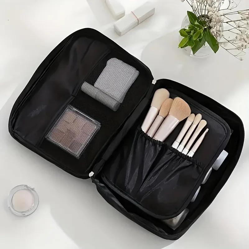1 pièce, trousse de toilette de grande capacité pour les voyages, trousse de maquillage, organisateur de bagages portable, sac carré multifonctionnel, pochette de rangement, sacs.