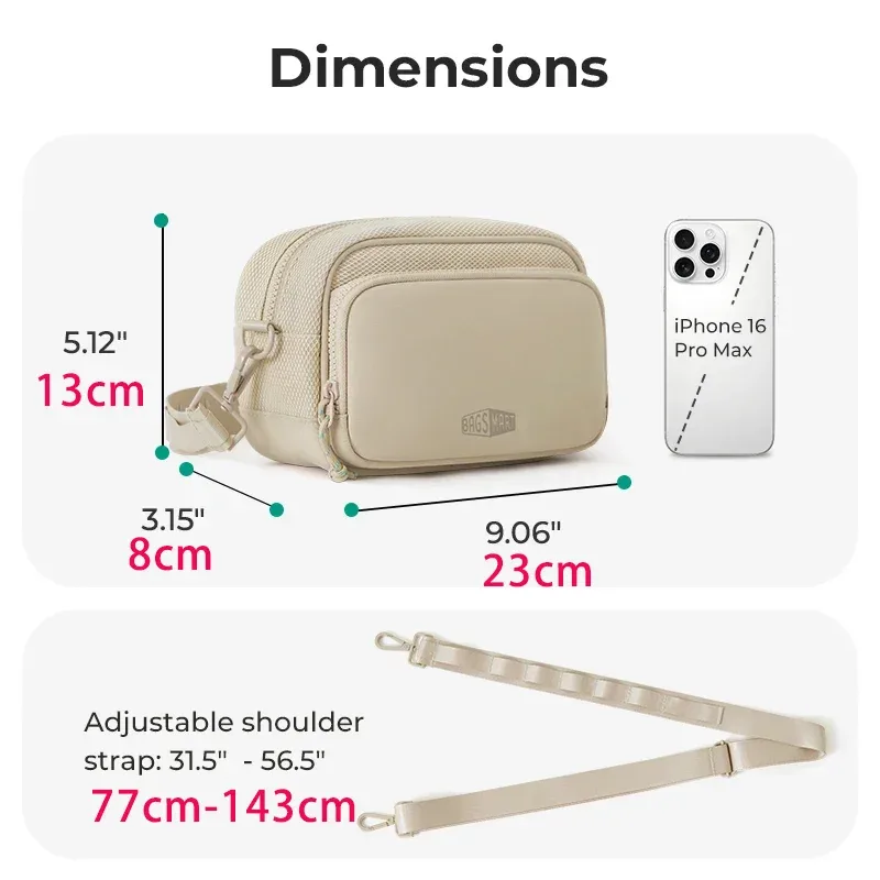 bagsmart sac à bandoulière pour femme sac à bandoulière décontracté d'entraînement portefeuilles mains libres sac de ceinture grande capacité sacs banane d'extérieur pour hommes