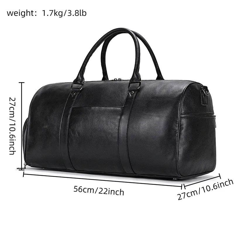 sac de voyage de luxe en cuir véritable pour hommes et femmes, sac à main en cuir de vache, sac à bandoulière de voyage, sac de sport pour week-end