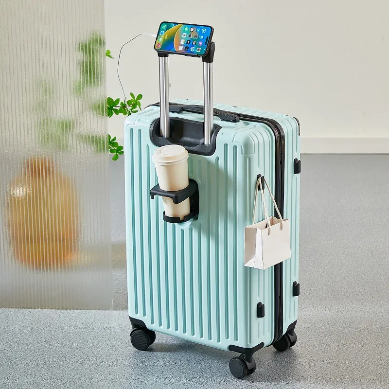 valise abs ligne dorée motif brillant bleu noir beige marron roulette toupie voyage grande capacité