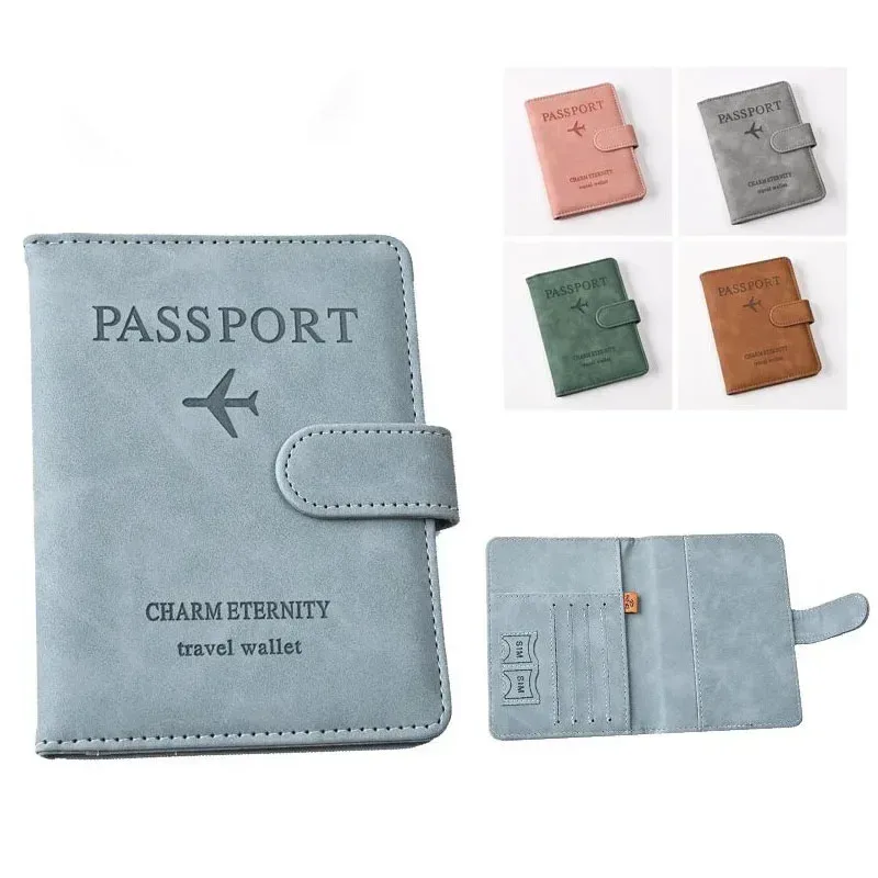 Porte-passeport couverture portefeuille en cuir Pu voyage étui pour cartes de crédit accessoires de voyage pour femmes hommes étui porte-carte de visite