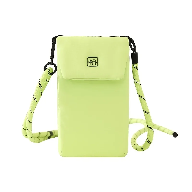 sac à bandoulière pour téléphone portable en nylon, pochette verticale avec poche zippée, portefeuille pour passeport, sac de rangement quotidien pour petits objets
