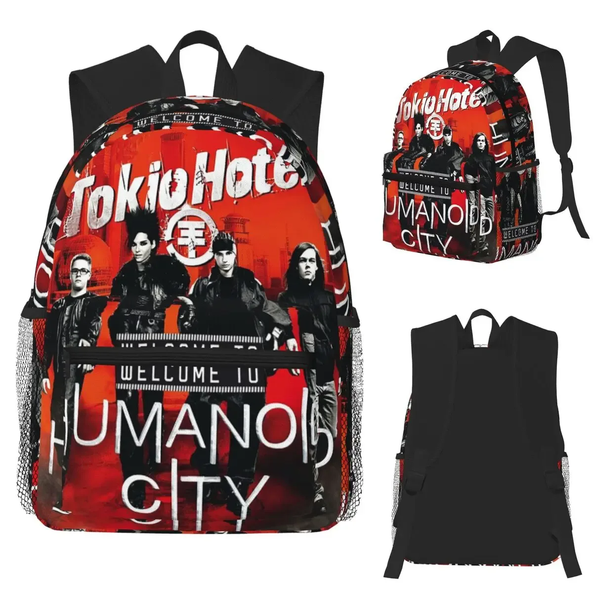 tokio hôtel étudiant sac à dos sac d'école randonnée voyage sac à dos pour hommes femmes mode bookbag sacs à bandoulière