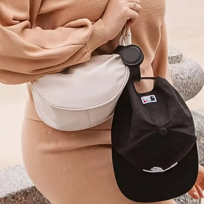 boucle magnétique cuir attache sac chapeau support bagages voyage marron doré rose puissant pratique transport