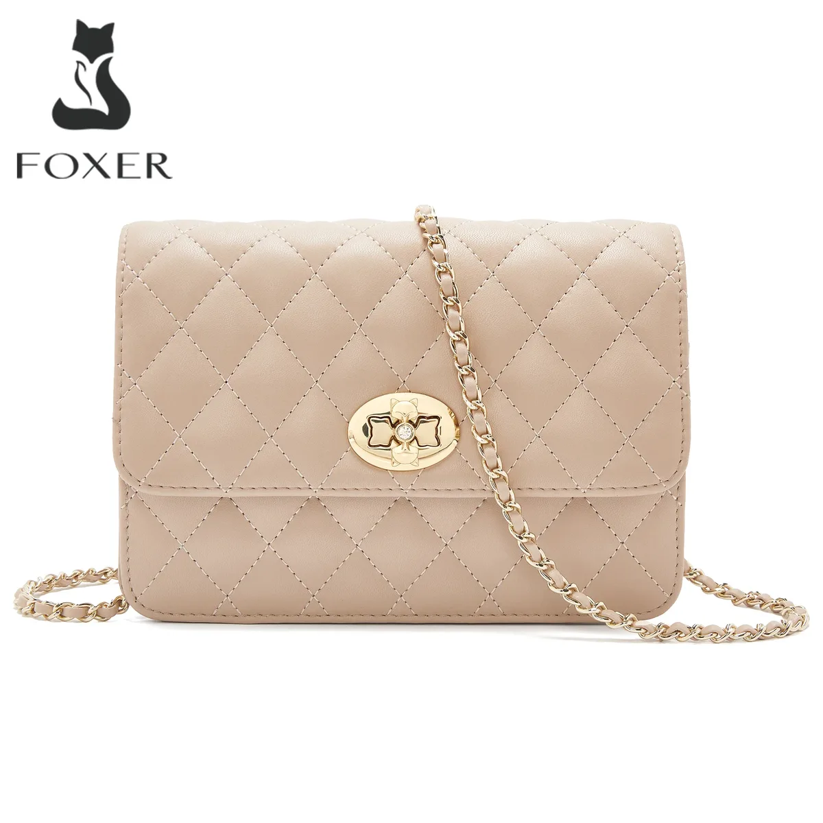 foxer sac à bandoulière et sac à main en cuir croisé pour femme, sac classique à chaîne, cadeau pour femme, petite amie