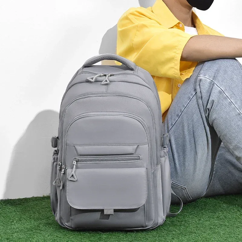 sac à dos multi-couches imperméable et élégant en tissu oxford, grande capacité, simple, pour les trajets quotidiens et les étudiants