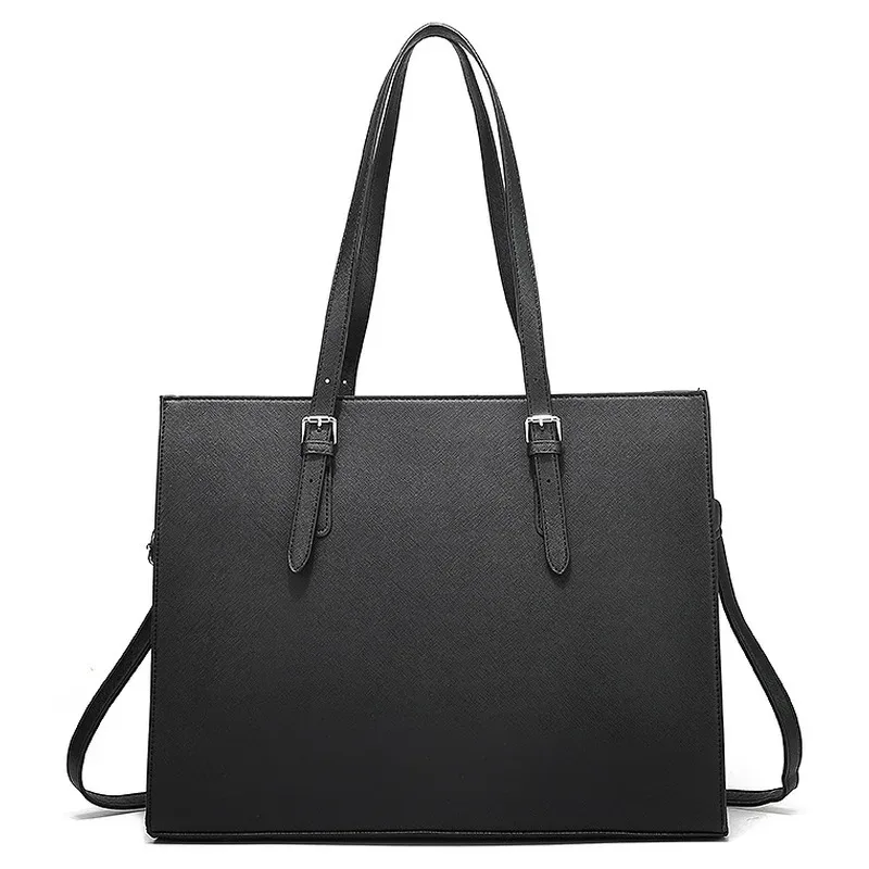 sac pour ordinateur portable pour femme, en cuir croisé, multi-compartiments, mallette d'affaires, grand sac fourre-tout à bandoulière