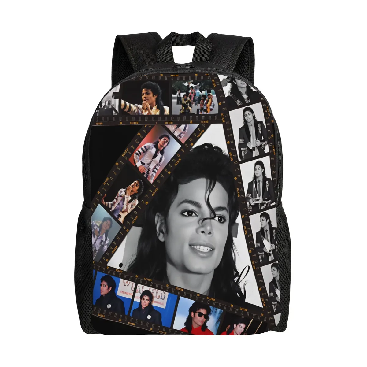 michael mj sac à dos unisexe respirant en polyester, sacs d'école amusants, sac à dos de voyage design