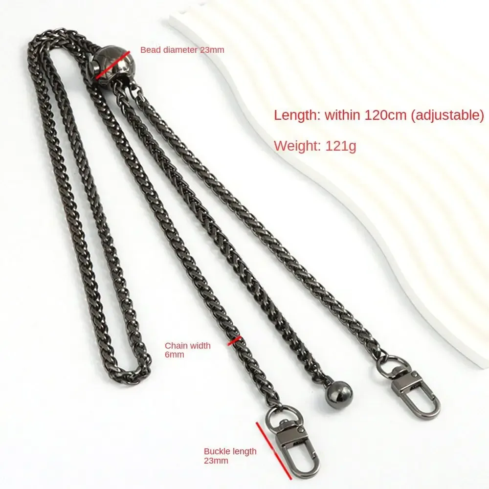 jostrap-poignée de remplacement en métal pour sac à main, bandoulière avec boule de longueur réglable, 120cm