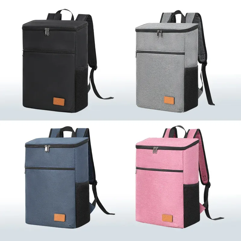 sac à dos isotherme de grande capacité avec sac à déjeuner en aluminium épais pour pique-nique en plein air, design simple en vente