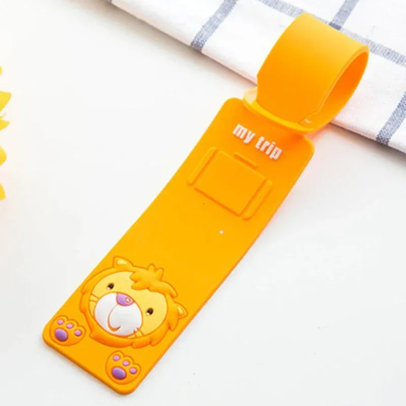 étiquette de bagage en silicone adorable, étiquette de bagage pour carte d'embarquement, accessoires de voyage tendance, étiquette de bagage mignonne pour le vol