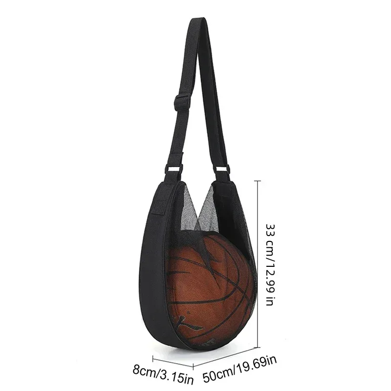 sac à bandoulière en maille portable, sac à dos multifonctionnel pour le rangement de ballons de football, sac de rangement pour ballons de basketball et de volley-ball d'extérieur