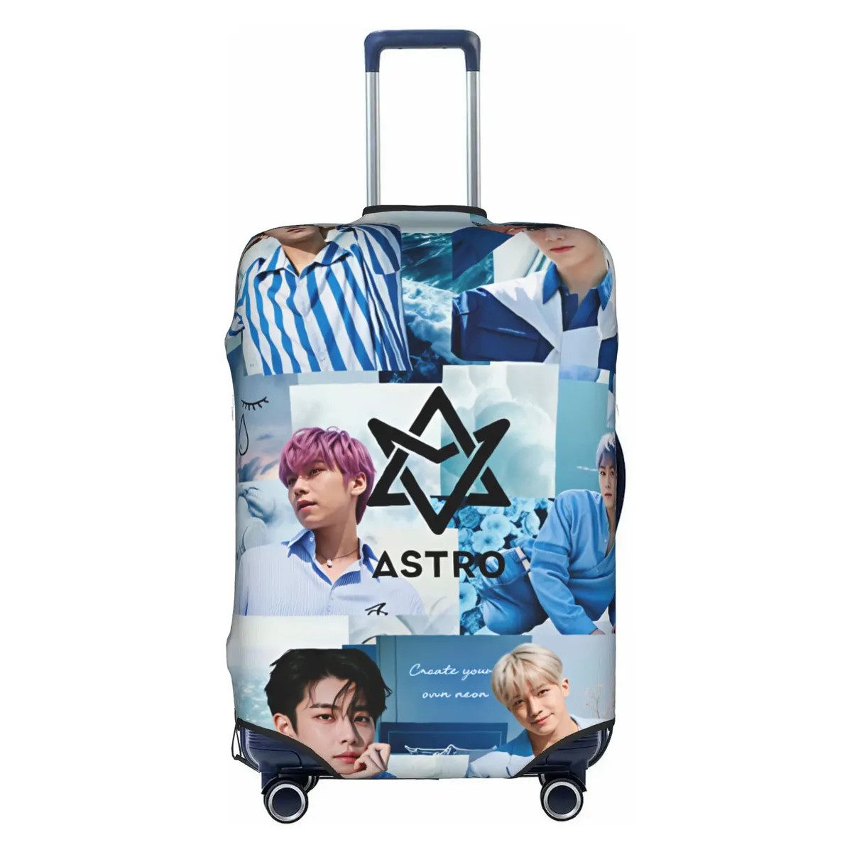 housse de valise anti-poussière mj jinjin cha eun woo a-astros collage yoon san ha rocky pour bagages de voyage de 18 à 32 pouces