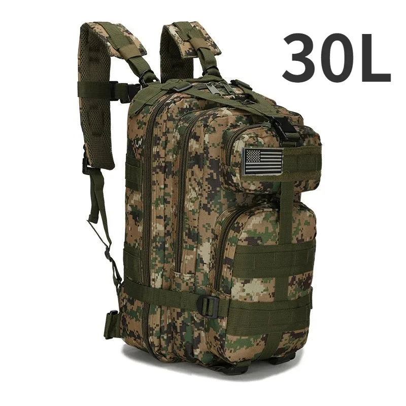 sac à dos tactique camouflage 50l/30l pour homme, sac molle, sac de randonnée imperméable pour le camping, la chasse, la randonnée