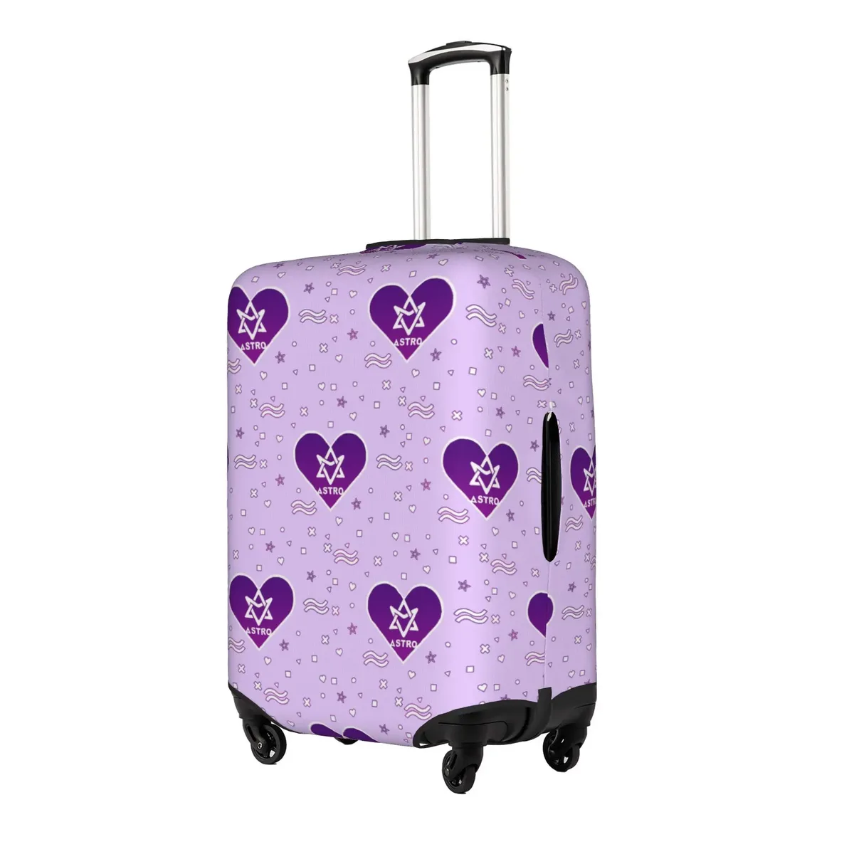 housse de valise élastique kpop astros mj jinjin cha eun woo yoon san ha rocky, protection pour valise adaptée aux tailles 18-32 pouces