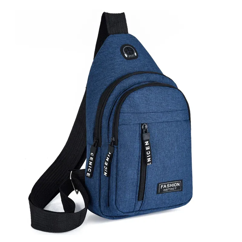 2025 nouveau sac de poitrine multifonctionnel hommes mode tendance oxford tissu sac à bandoulière style coréen décontracté sac de messager étanche
