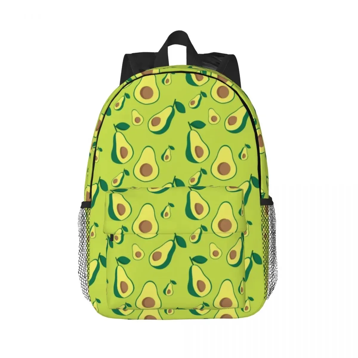 sac à dos à motif léopard avocat vert pour hommes et femmes, cartable pour étudiants, convient aux sacs pour ordinateur portable 15 pouces