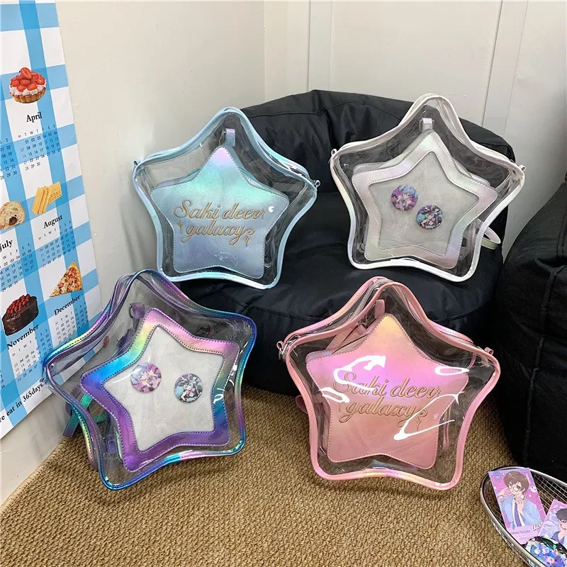 transparent étoile ita mochila épaule mochilas mujer multi-fonction sac sac à dos décontracté japon doux cool filles sacs pour femme