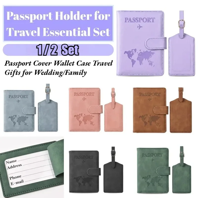 porte-passeport anti-rfid en cuir pu résistant à l'eau avec fentes pour cartes sim pour femmes, idéal pour les vacances en famille ou comme cadeau de mariage