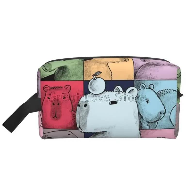 mignon capybara be cappy voyage sac cosmétique grande capacité pochette de maquillage étanche accessoires de toilette organisateur pour femmes filles