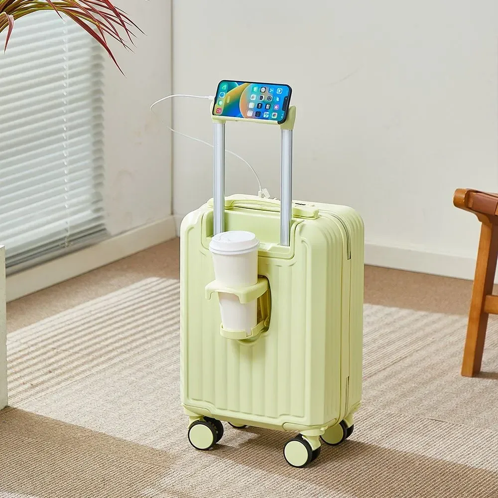 dernier modèle valise d'embarquement valise de voyage bagage de voyage portable avec porte-gobelet et support pour téléphone pour une valise facile à transporter