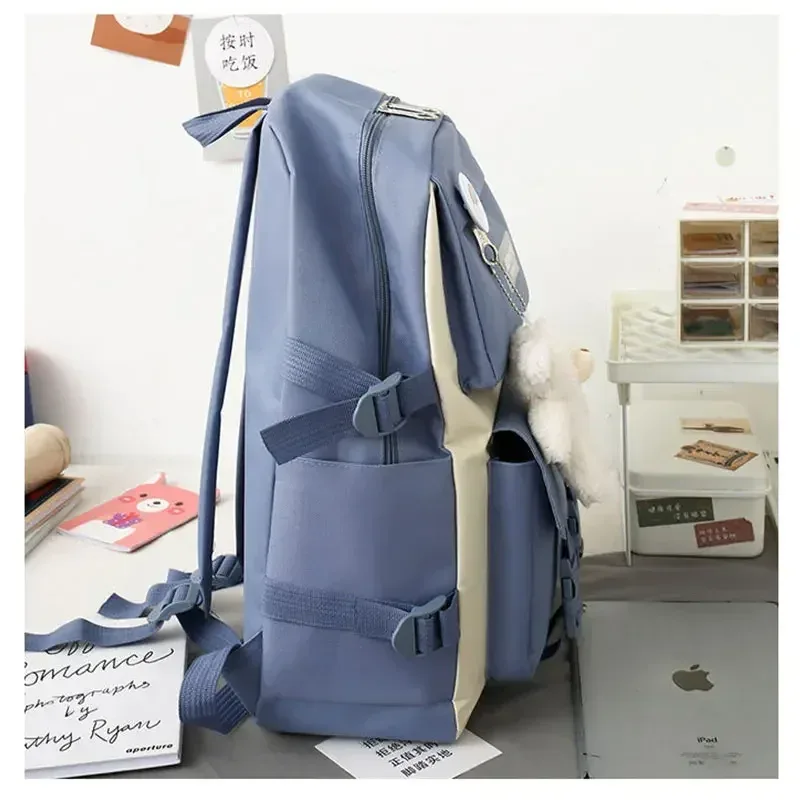 kit de 5 sacs à dos pour femme, tendance, grande capacité, imperméables, pour l'université, pour filles, sacs d'école pour ordinateur portable, sacs de voyage mignons pour filles