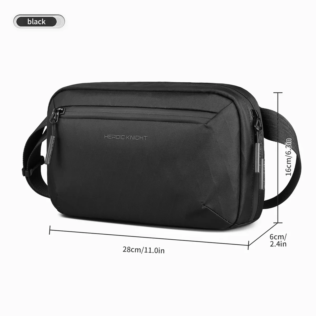 heroic knight – sac à bandoulière de qualité pour hommes, sacoche légère et étanche x-pac, pochettes élégantes avec bandoulière détachable