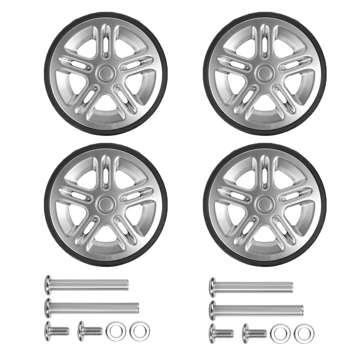 4/8 roues de rechange pour bagages 50 mm 360° ° roulettes pivotantes silencieuses avec roulement pour valise, pièces de rechange guguluza