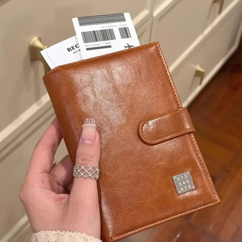 ⚑ portefeuille de voyage pour femme et homme, porte-cartes, blocage rfid, porte-cartes de crédit, porte-passeport, porte-billets d'avion, portefeuilles multifonctions