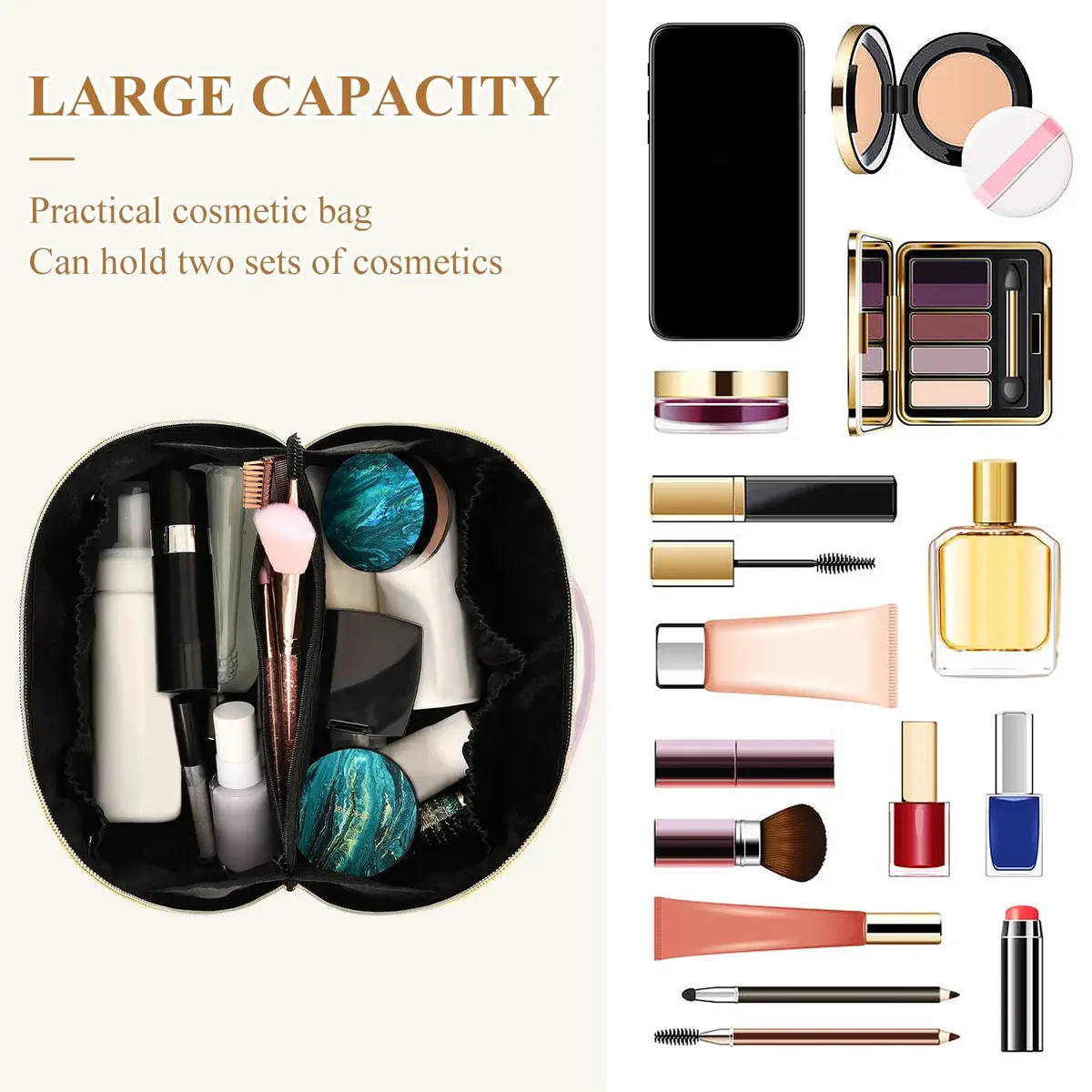trousse de toilette en losange pour femmes, sac à cosmétiques, organisateur de voyage, maquillage personnalisé, grande capacité, valises de maquillage, nouvelle collection