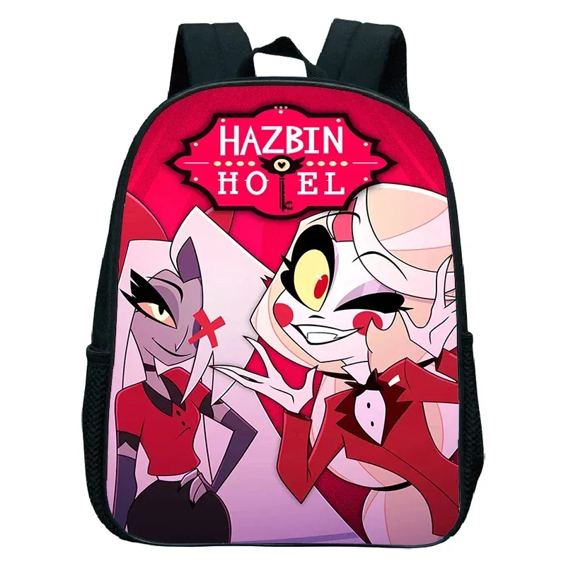 sacs à dos anime hazbin tendance, sacs de maternelle imperméables pour filles et garçons, cartable d'école anime hotel, petit sac à dos pour enfants, mochila