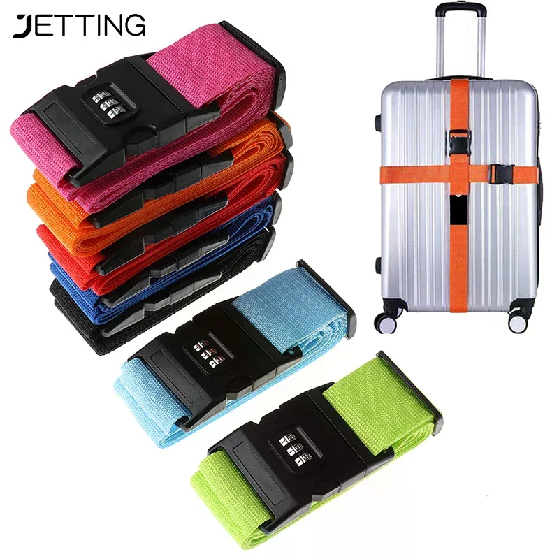 sangle de bagage en nylon réglable, 1 pièce, sangle à boucle pour valise de voyage, accessoires de voyage, emballage de valise, ceinture de sécurité