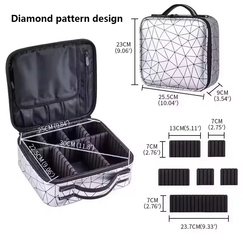 nouvelle trousse de maquillage pour femmes, étanche, pour voyage, rangement de pinceaux de beauté, outils de broderie, étui cosmétique professionnel, boîte de maquillage