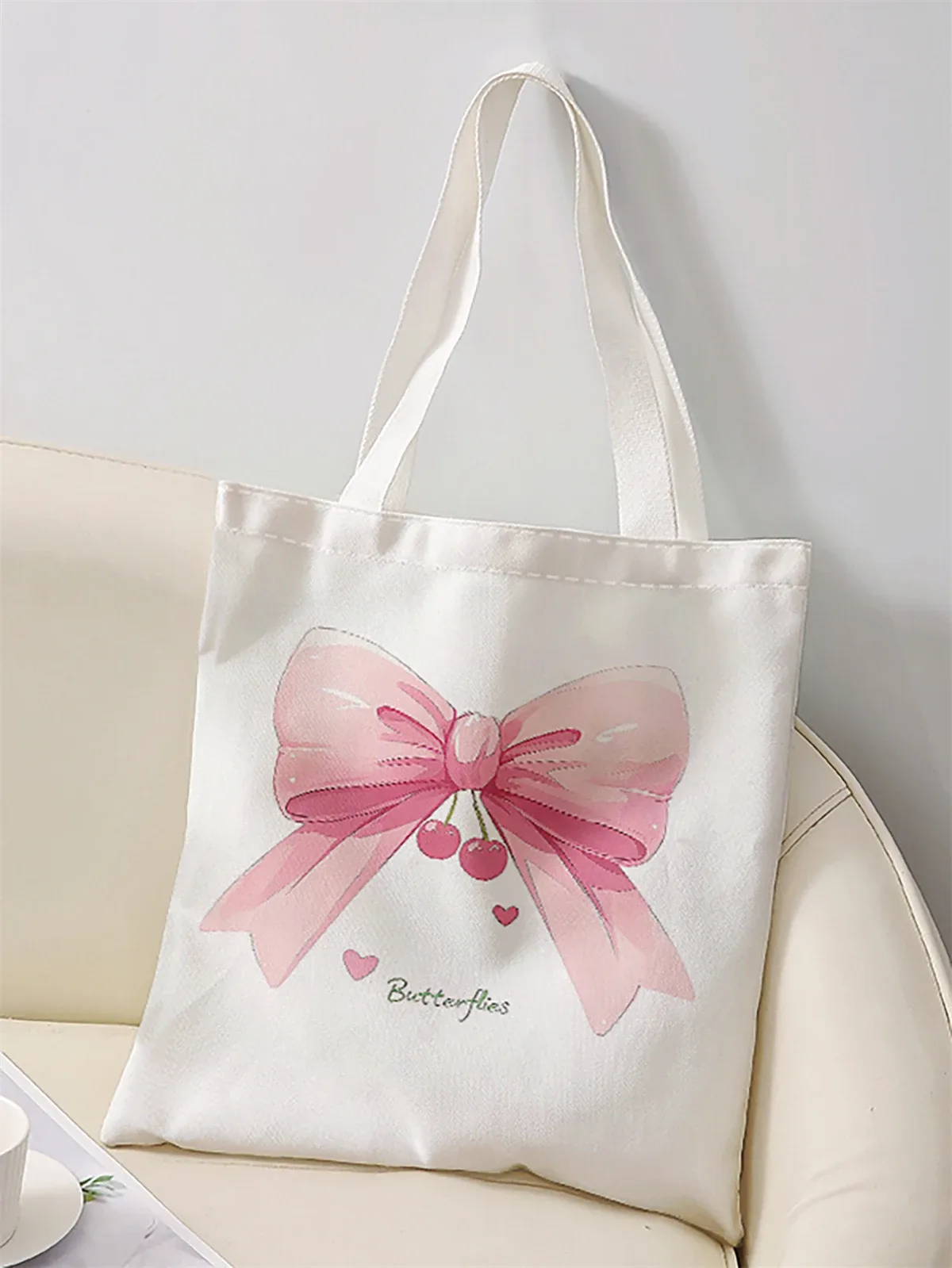 Sac à main décontracté imprimé à motif d'arc, sac à dos réutilisable à la mode, sac à main multifonctionnel, sac de shopping en toile