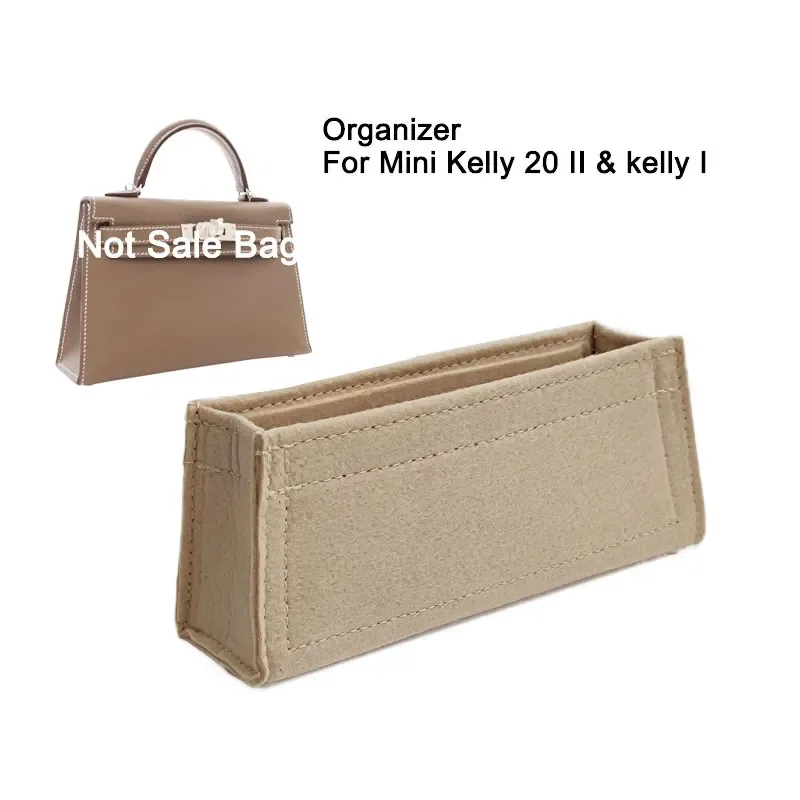 organisateur de sac pour kelly 20 mini 2, insert organisateur de sac, doublure de sac à main, compatible avec mini 1